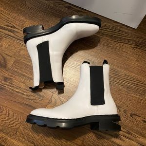 Alexander Wang White Andy Chelsea Boots